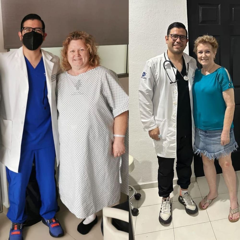 Resultado de paciente — antes y después